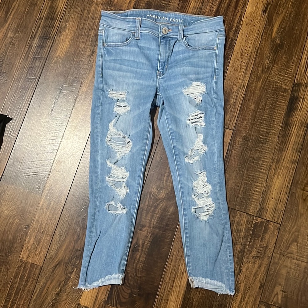 AMERICAN EAGLE Jegging Crop Next Level Stretch Jeans Size 6 Short